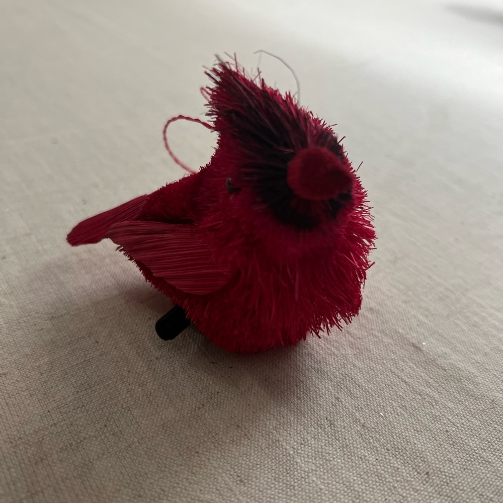 Bottlebrush Red Cardinal Christmas ornament.